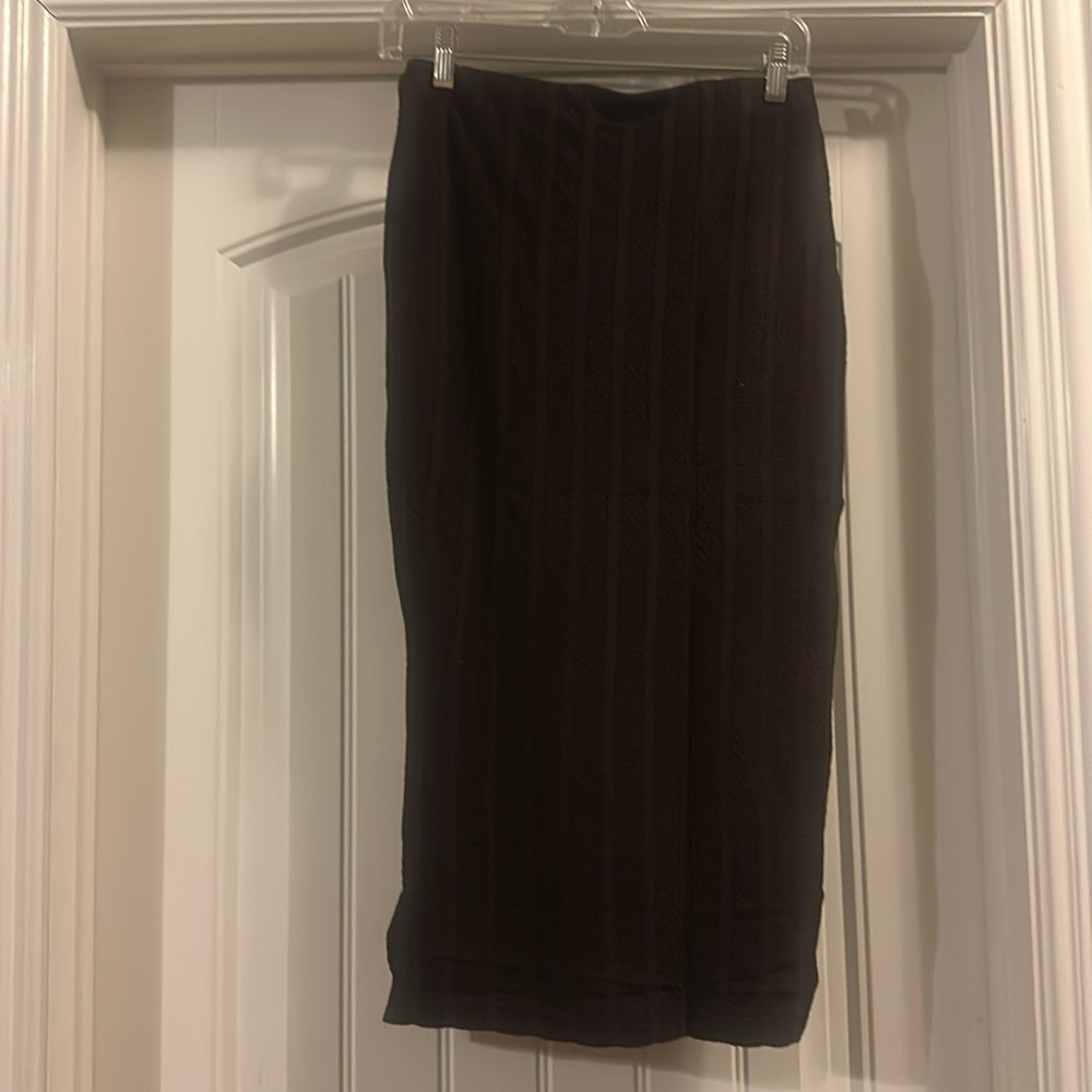The Workshop Brown Midi Lined Skirt